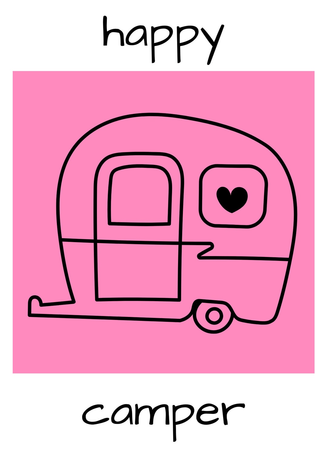 Instant Download Happy Camper Wall Art//wall Print//printable//digital ...