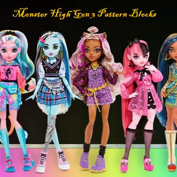 Monster High Gen 3 Doll Pattern Block Sloper Set