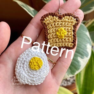 Instant Download - Crochet Hanging Egg and Toast Pattern PDF