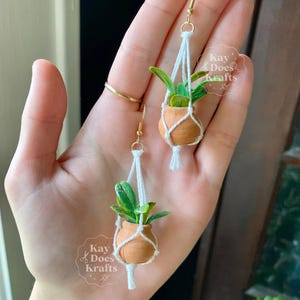 Hanging Plant Terracotta Earrings