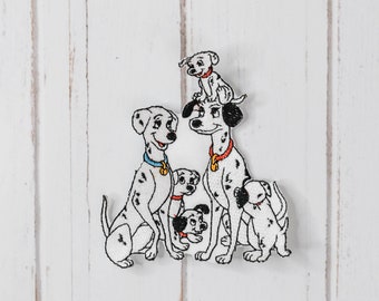 101 Dalmatians Family Disney Embroidered Iron-On Patch | Easy Application Disney Patch