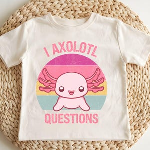 Axolotl Svg, I Axolotl Questions PNG, Axolotl Shirt, Retro Axolotl PNG, Axolotl Gift, Kids Tee, Cute Axolotl Kids Shirt, Kawaii Axolotl SVG