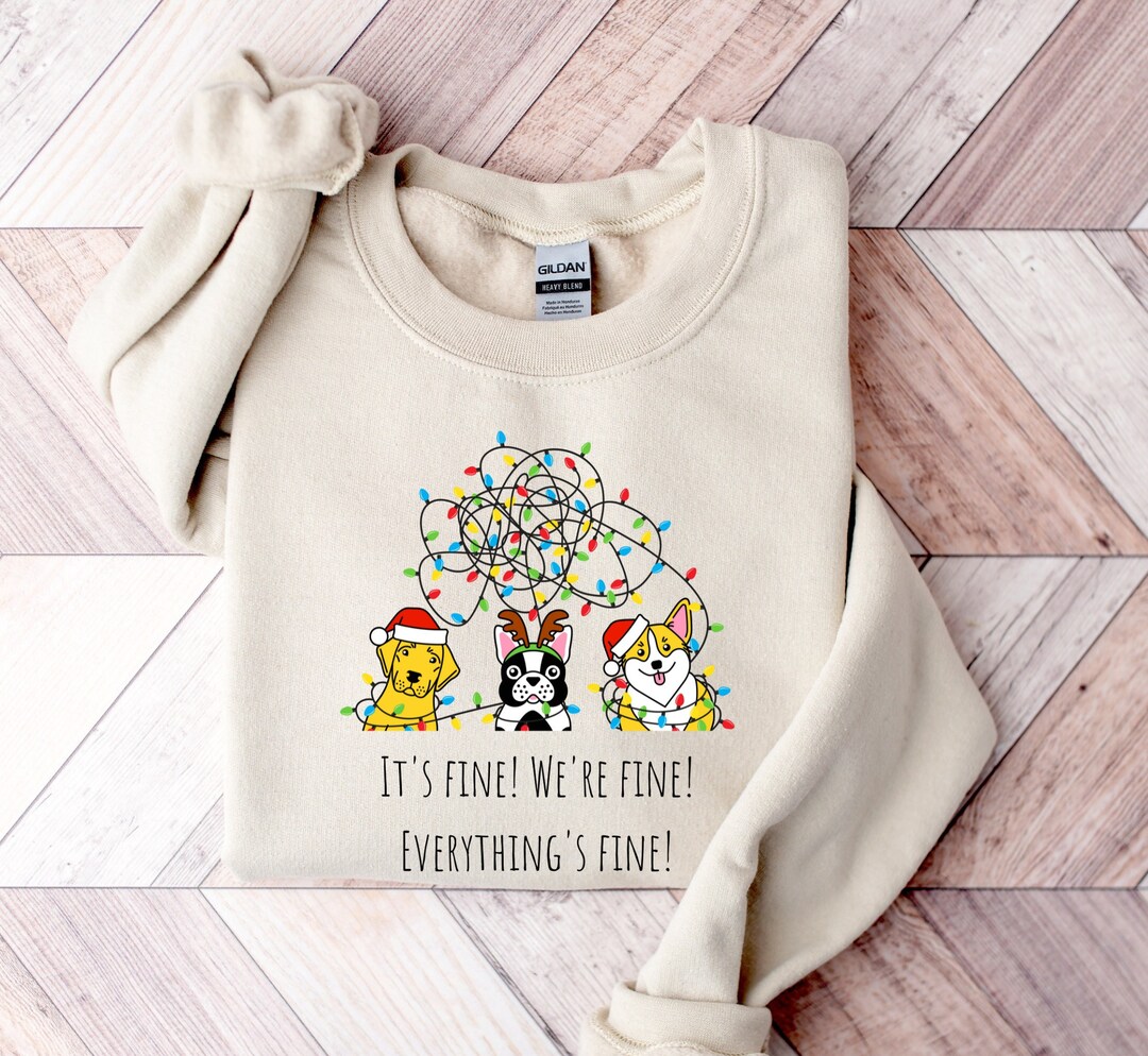 Christmas Dogs Sweatshirt Dog Lover Sweater Holiday Sweater Etsy