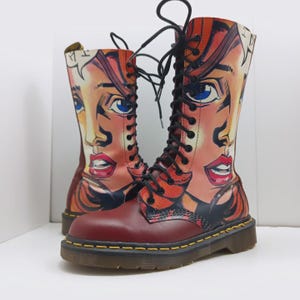 Dr. Martens boots 1914 comics made in England burgundy red EUR 37 / UK 4