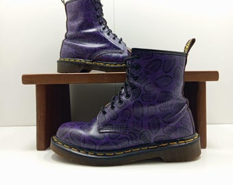 Dr Martens Vintage 80s Made in England Distressed Yellow - Etsy
