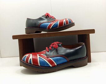 Dr. Martens basses union jack flag , très rare made in England  mie UK7