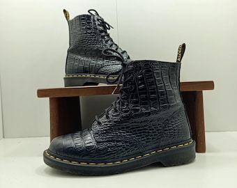 Dr. Martens Pascal Croco Black Shoes EUR 41 / UK 7 / US 9