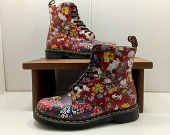 Dr. Martens Pascal Schuhe, blau batikgefärbt, 40 EUR