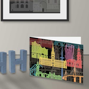 Hamburg als Kunstpostkarte
