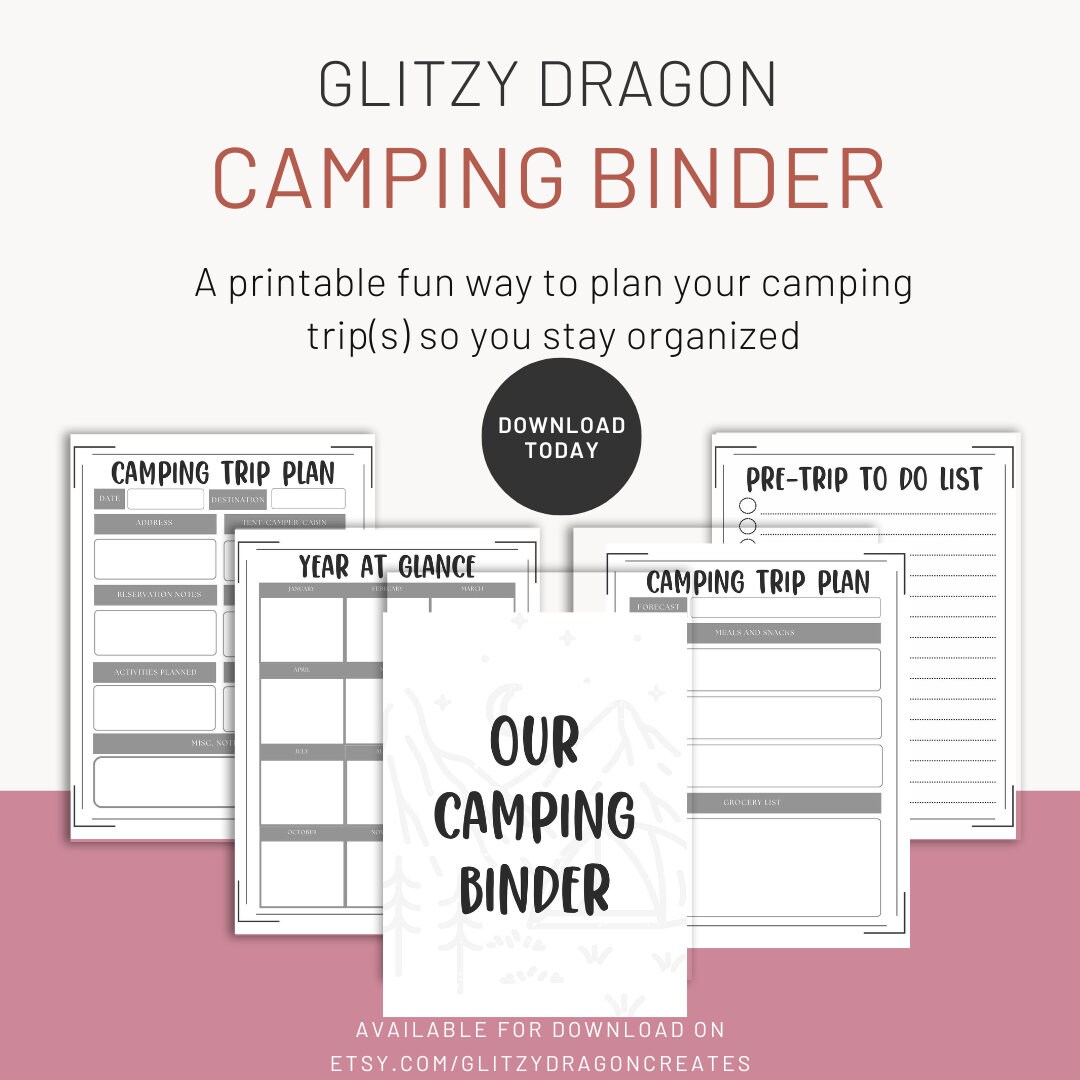 Printable Camping Binder Planner Camper Organizer - Etsy