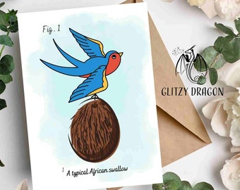 Monty Python Holy Grail Inspired Folded Cards Hilarious 5x7" Stationery