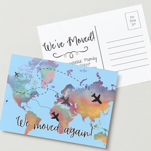 Change of Address Postcard We've Moved PCS Military Moving Card Stationery