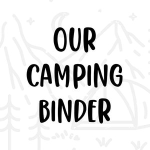 Printable Camping Binder Planner Camper Organizer - Etsy