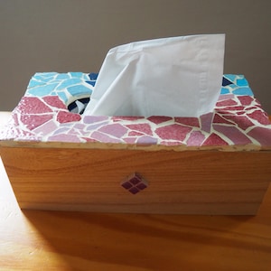 Boîte à mouchoirs Bleu rosé