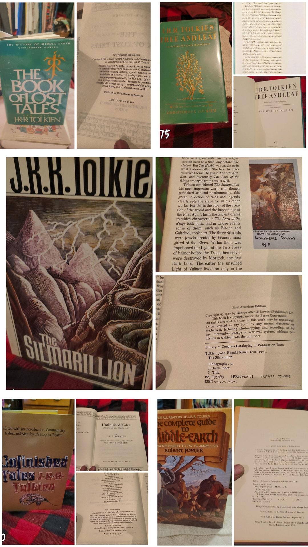6 Vol JRR Tolkien Books Etsy