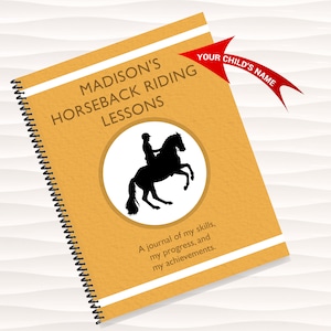 HORSEBACK RIDING journal PERSONALIZED equestrian gift for kids in horseback riding lessons gift for horse rider custom horse book spiral