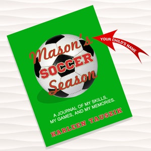 SOCCER JOURNAL PERSONALIZED soccer gifts for kids on soccer team gifts for soccer player boys custom soccer book with name girls soccer