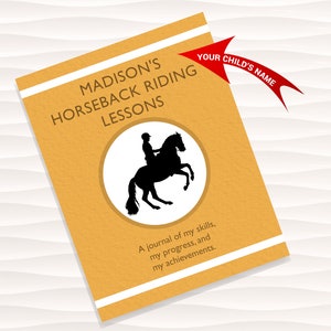 HORSEBACK RIDING journal PERSONALIZED equestrian gift for kids in horseback riding lessons gift for horse rider custom horse book with name