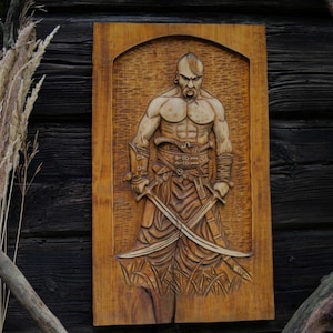 Ukrainian kozak, wood carving,wood painting,Ukrainian warrior