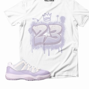 Number 23 Graffiti Unisex Shirt Match Jordan 11 Retro Low Pure Violet