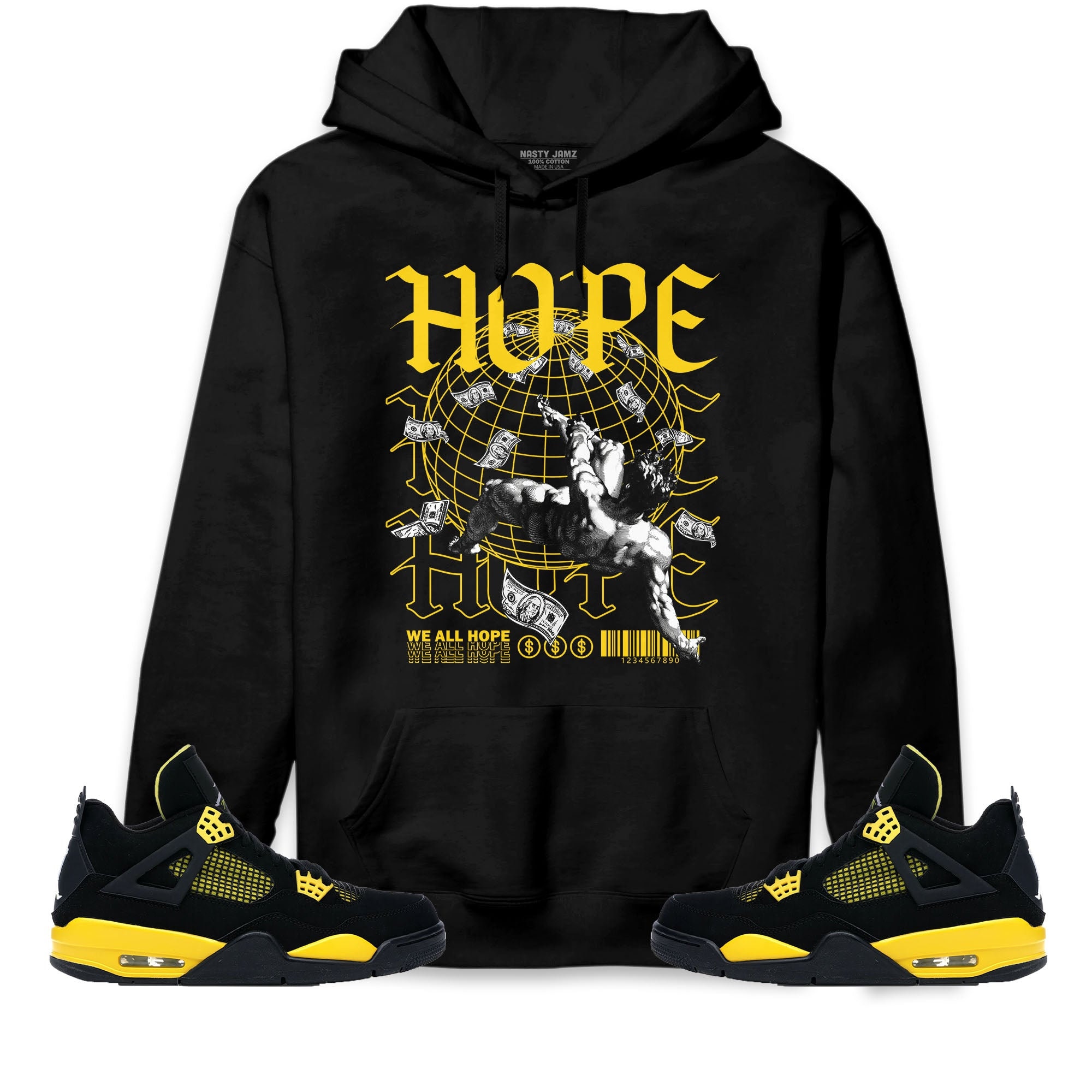 black and yellow hoodie nike