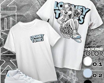 AJ 11 Legend Blue Unisex T-Shirt, Sweatshirt, Hoodie, LoLa Bunny Sneaker Tees, Shirt In Light Blue To Match Sneaker