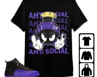 Atsc Marvin The Martian Unisex Shirt Match Jordan 12 Field Purple