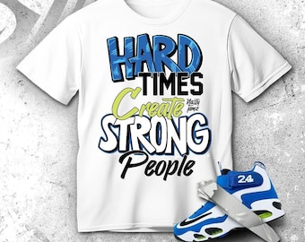 Camiseta deportiva Griffey Max 1 Varsity Royal Hard Times, camiseta gráfica urbana para amantes de las zapatillas.