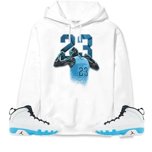 Number 23 Panther Unisex Tees Jordan 9 Powder Blue Sweatshirt to match Sneaker, Outfit birthday graphic Tees image 5