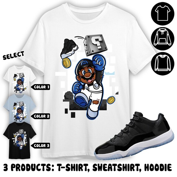 AJ 11 Low Space Jamz Unisex Shirt, Sweatshirt, Hoodie, Sneaker Bros, Shirt To Match Sneaker Color Light Blue