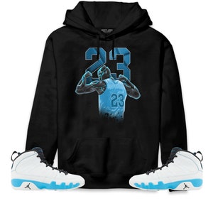 Number 23 Panther Unisex Tees Jordan 9 Powder Blue Sweatshirt to match Sneaker, Outfit birthday graphic Tees image 3