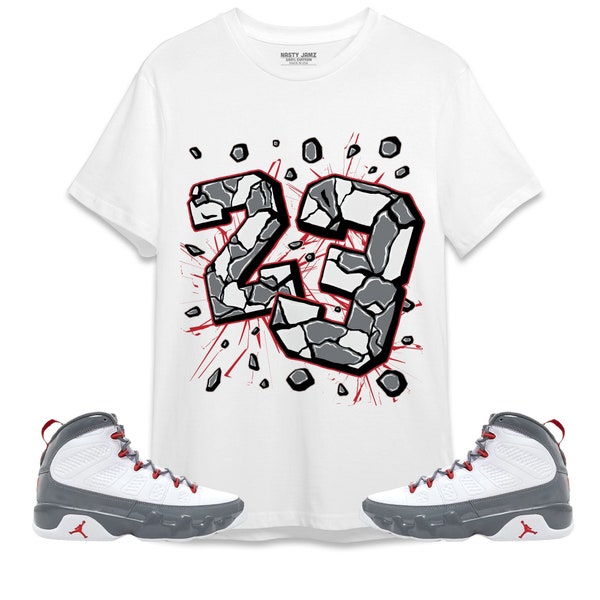 Number 23 Broken Unisex Shirt Match Jordan 9 Retro Fire Red