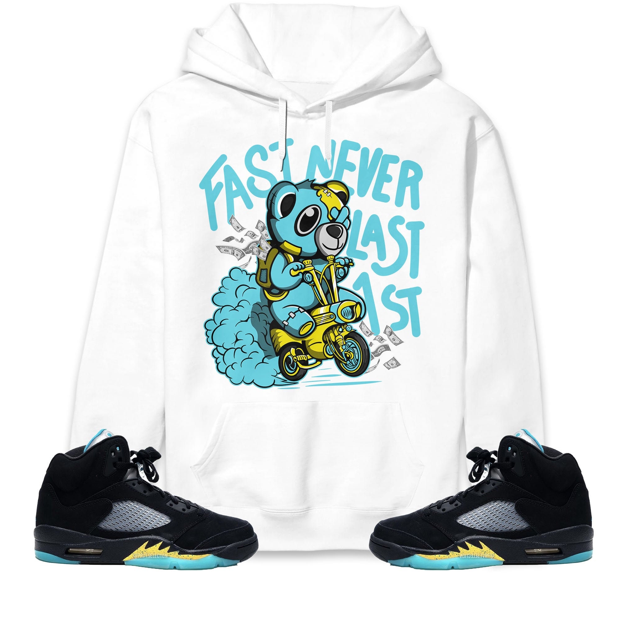 Fast Never Last BER Unisex Hoodie Match Jordan 5 Aqua Etsy