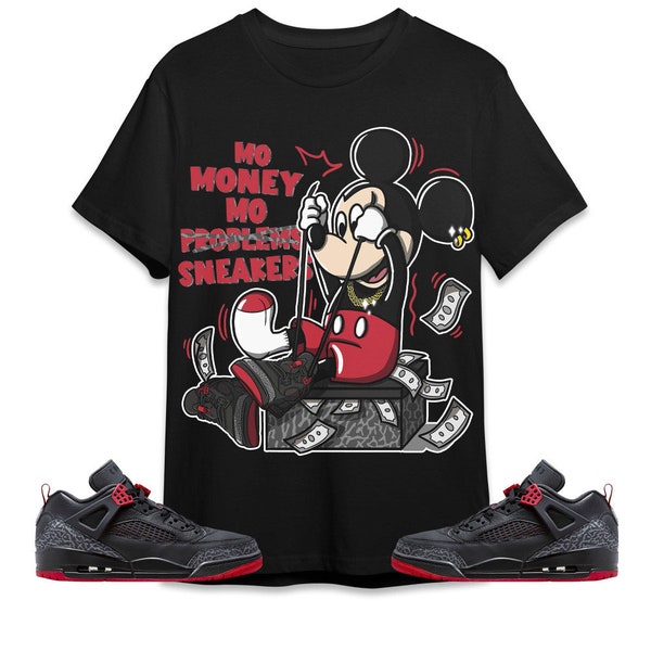 Mo Money Mickey Unisex Tees Jordan Spizike Low Bred Sweatshirt To Match Sneaker, Outfit Back to school graphic tees