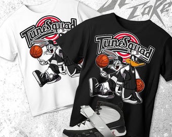 AJ 9 Space White True Red Black Rabbit And Duck Match Tee , Unisex Shirt Match Sneaker, Match Outfit Gift
