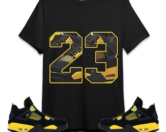 Number 23 CM4 Unisex Shirt Match AJ 4 Thunder