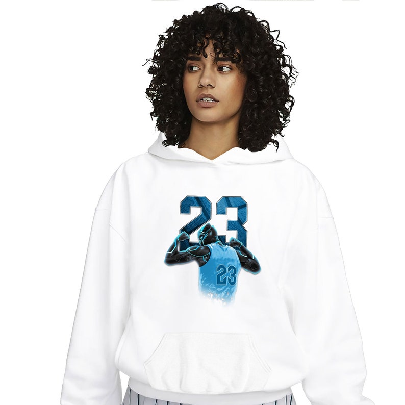 Number 23 Panther Unisex Tees Jordan 9 Powder Blue Sweatshirt to match Sneaker, Outfit birthday graphic Tees image 6
