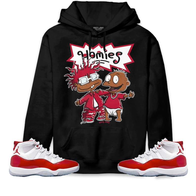 Homies Rugrats Unisex Hoodie Match Jordan 11 Cherry Etsy