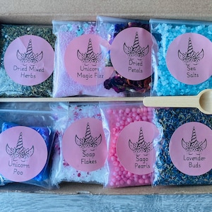 Unicorn Themed Mud Kitchen Kit, Unicorn Potion Kit, Sensory Play, Natural Play, Outdoor Play, STEM, Early Years Outdoor Area Resources