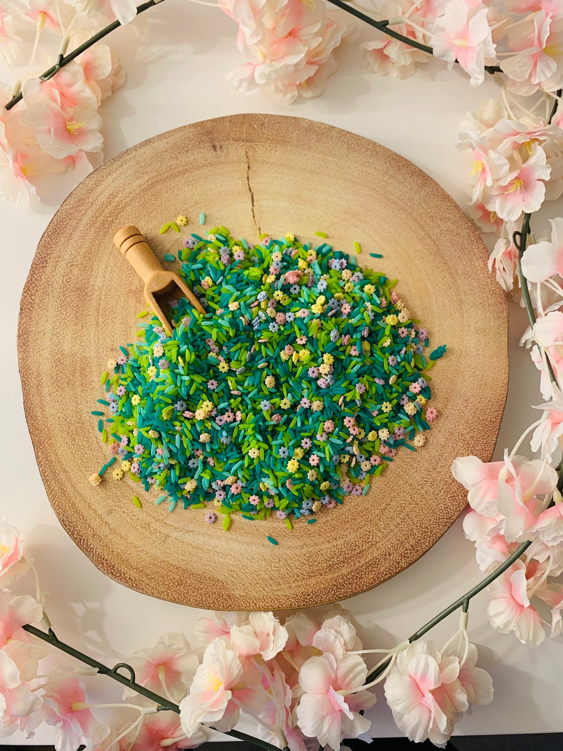 Spring Garden Rice Spring Garden Rice Sensory Play Tray Base, Loose Parts, Early Years ...
