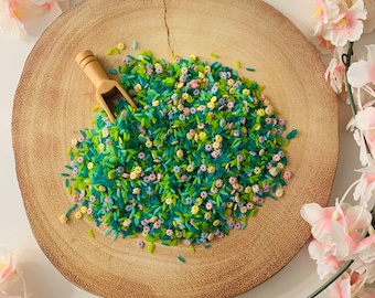 Base per vassoio sensoriale Spring Garden Rice, parti sfuse, apprendimento della prima infanzia, Montessori