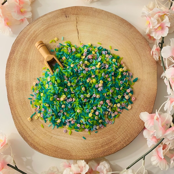 Spring Garden Sensory Rice, Sensory Bin Fillers Spring Meadow, Loose Parts Play, Early Years Play, Montessori, Tuff Tray, Sensory Base