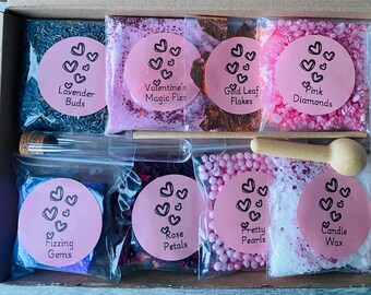 Valentine's Themed Fizzing Potion Making Kit for Kids, Sensory and Natural Play, STEM