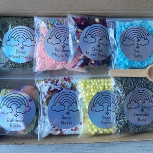 Rainbow Mud Kitchen Potion Kit, Sensory Natural Play Standard Postal Box