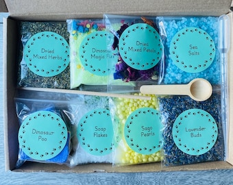 Dinosaur Mud Kitchen Potion Kit, Sensory Natural Play
