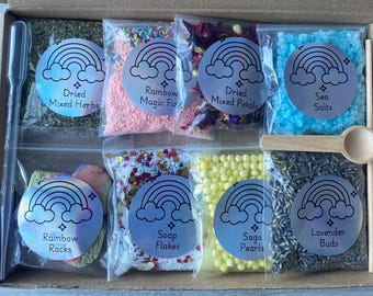 Rainbow Mud Kitchen Potion Kit, Sensory Natural Play