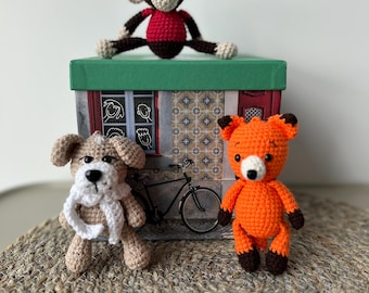 Crochet Animal Set, Pocket Toys, Nursery Decor