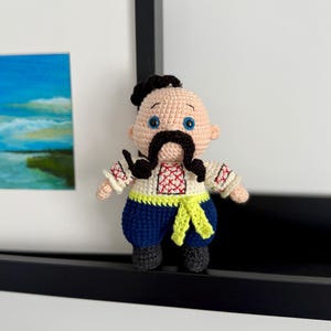 Crochet Doll, Cossack, Ukrainian folk stile, Ukrainian Toy, Home decor, Ukrainian souvenir, Art doll, Ethnic doll, Ukrainian gift, Nursery