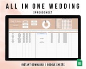 Wedding Spreadsheet, Wedding Budget Spreadsheet, Wedding Checklist, Wedding To Do List, Wedding Guest List, Wedding Planner, Google Sheets