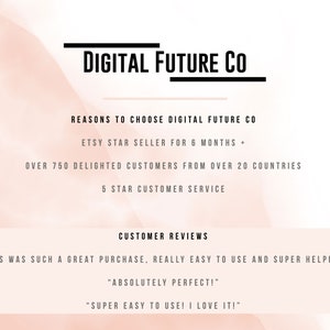 Puede incluir: Digital Future Co. es un vendedor estrella de Etsy durante 6 meses con m&aacute;s de 750 clientes satisfechos de m&aacute;s de 20 pa&iacute;ses. Ofrecen un servicio al cliente de 5 estrellas. Las rese&ntilde;as de los clientes incluyen "Esta fue una gran compra, realmente f&aacute;cil de usar y s&uacute;per &uacute;til", "&iexcl;Absolutamente perfecto!" y "&iexcl;S&uacute;per f&aacute;cil de usar! &iexcl;Me encanta!"